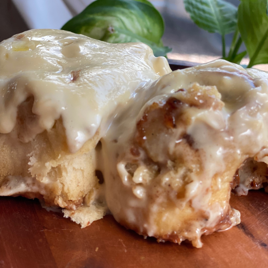 We love to make sourdough cinnamon rolls with the sourdough discard and a long ferment